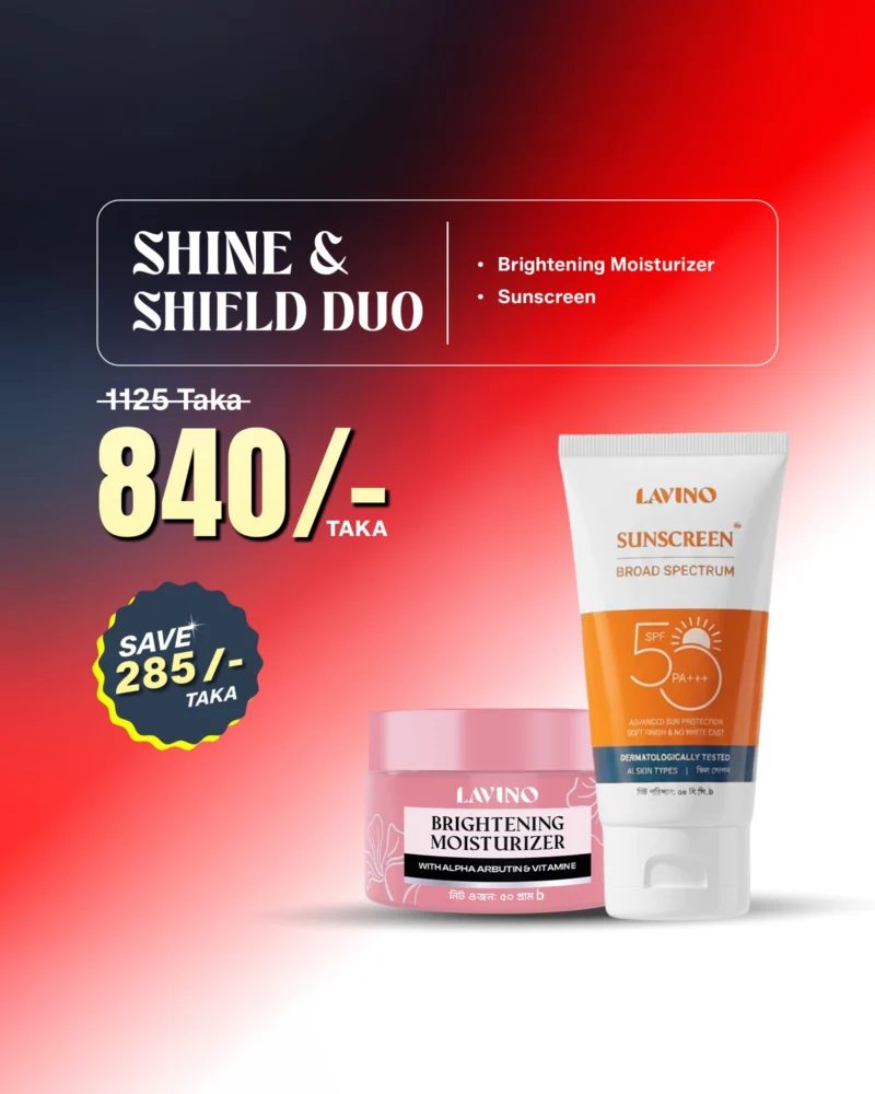 Shine & Shield Duo - Lavino Sunscreen + Lavino Brightening Moisturizer